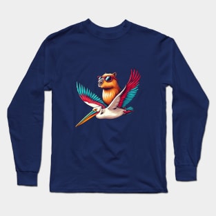 Capybara Pelican Long Sleeve T-Shirt